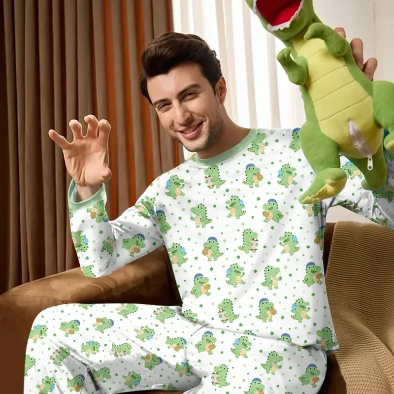 Shabbat Dinosaur Bamboo Men's Pajama Set
