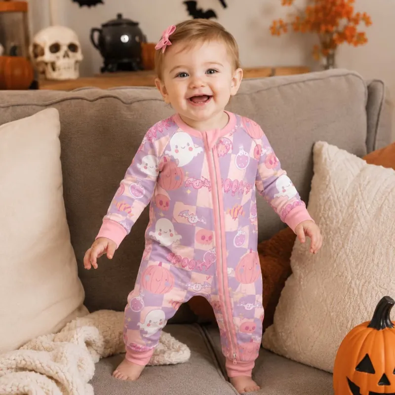 Pastel Spooky Friends Bamboo Convertible Zippy
