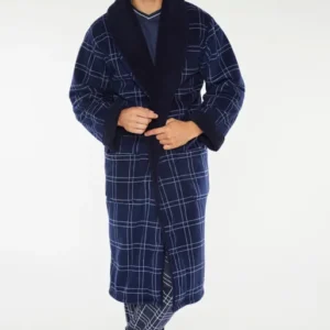 Robe de chambre Homme Polaire Lewis Marine 1