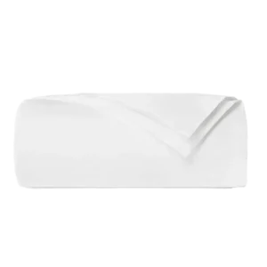 Sferra Giza 45 Corto percale duvet cover folded in white.