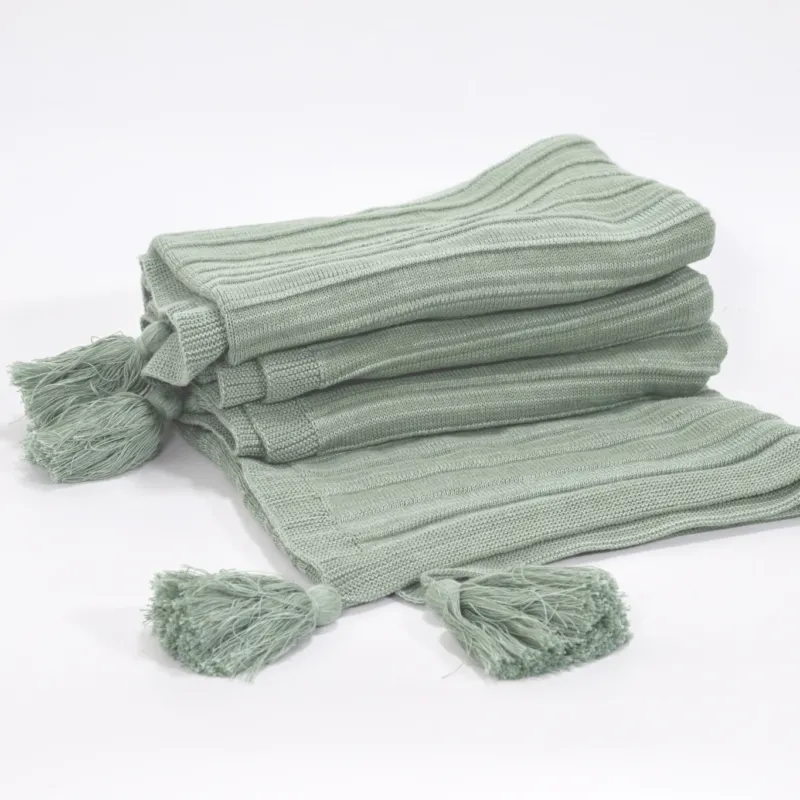 Savana 50" x 60" 100% Cotton Throw Sage