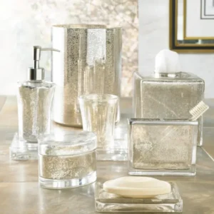 Vizcaya Bathroom Accessories Mercury Glass Gold Finish