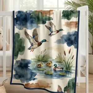 Serene Water Echo Bamboo Blanket