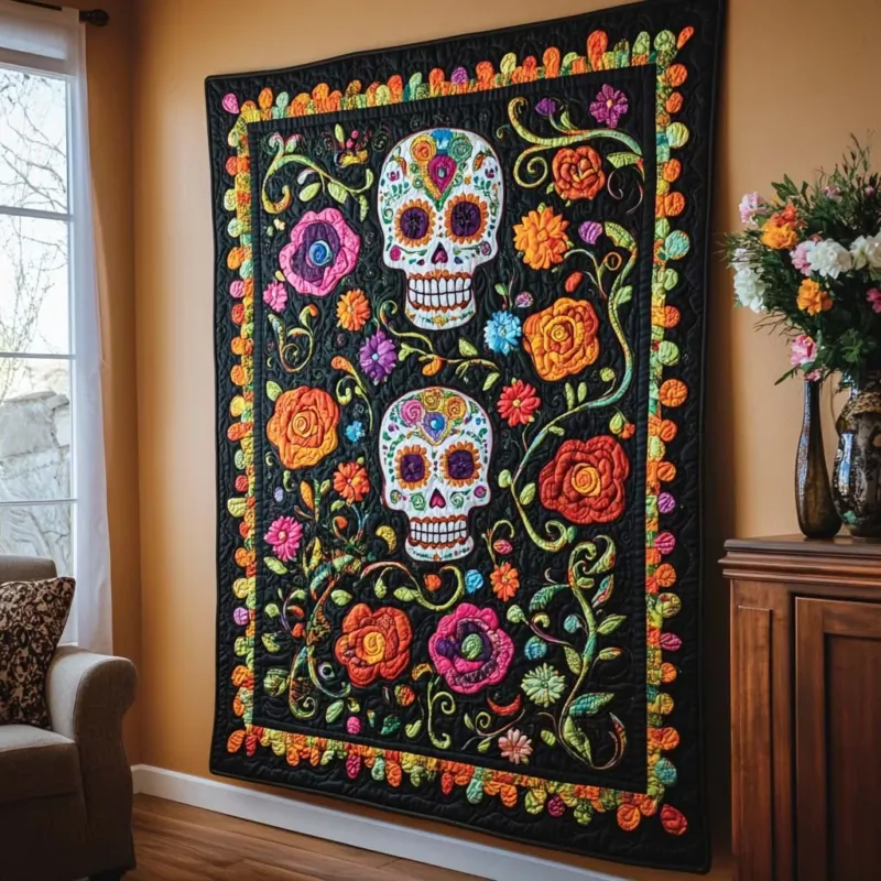Skull Desert Dream Bamboo Quilt Blanket