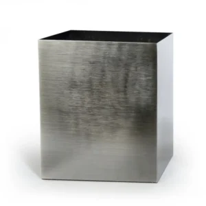 Steely Waste Basket Metal Brushed