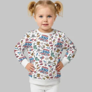 Happy 250 America I love USA Bamboo Crewneck Sweatshirt