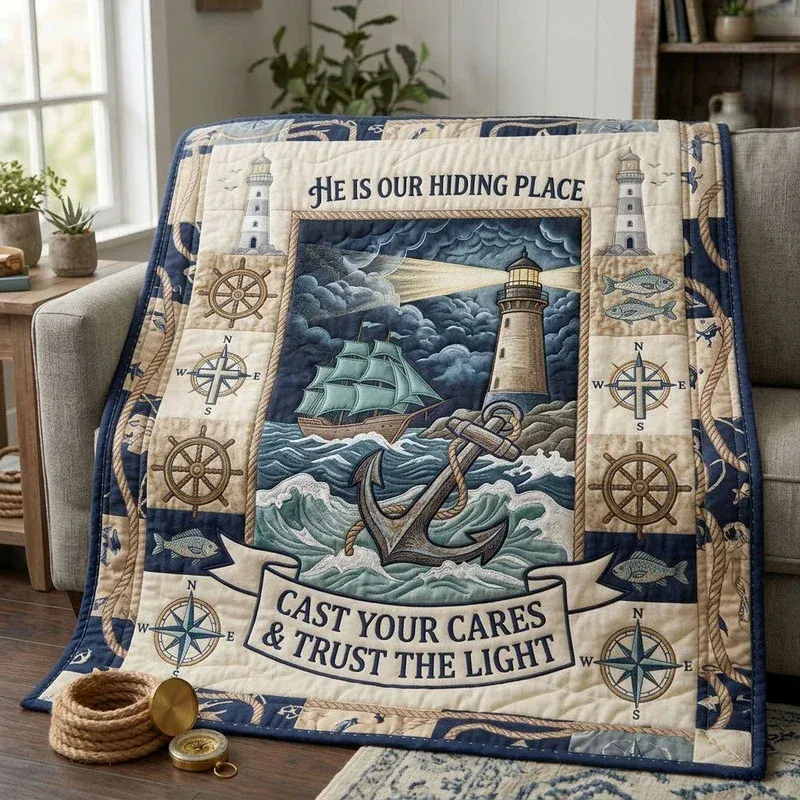 Through Every Storm Bamboo Quilt Blanket