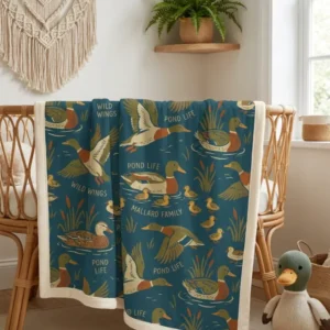 Tiny Quack Chorus Bamboo Blanket