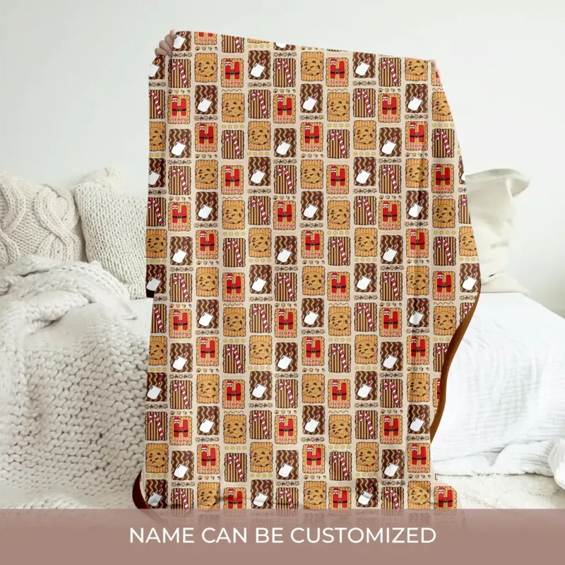 Custom Name Cookies and Milk Wonderland Toddler Blanket , Custom Name Cookies and Milk Wonderland Toddler Blanket - Default Title