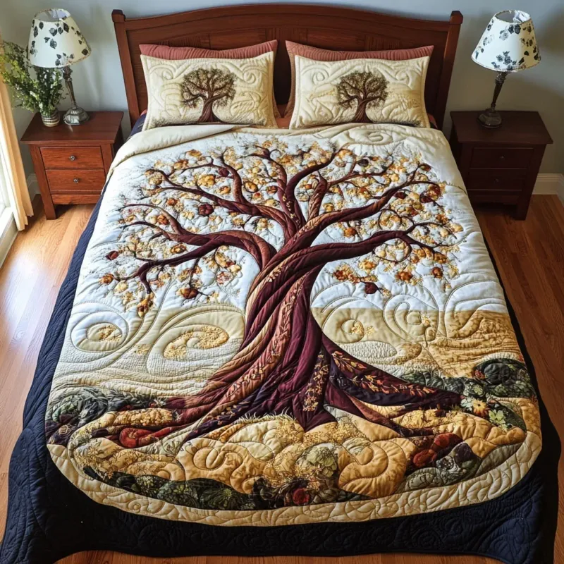 Tree Harmony Bamboo Quilt Bedding Set