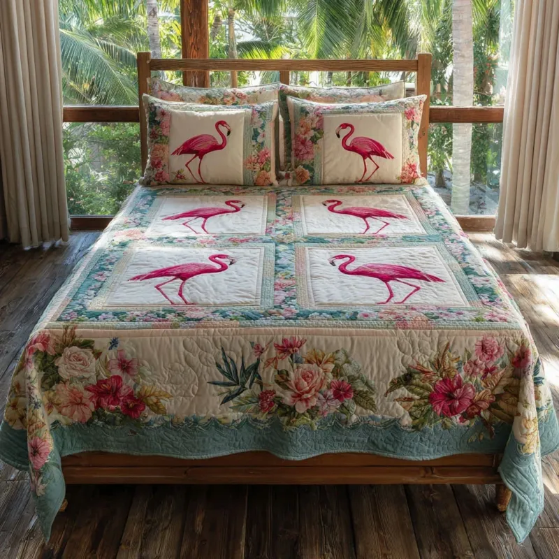 Tropical Haven Bamboo Quilt Bedding Set
