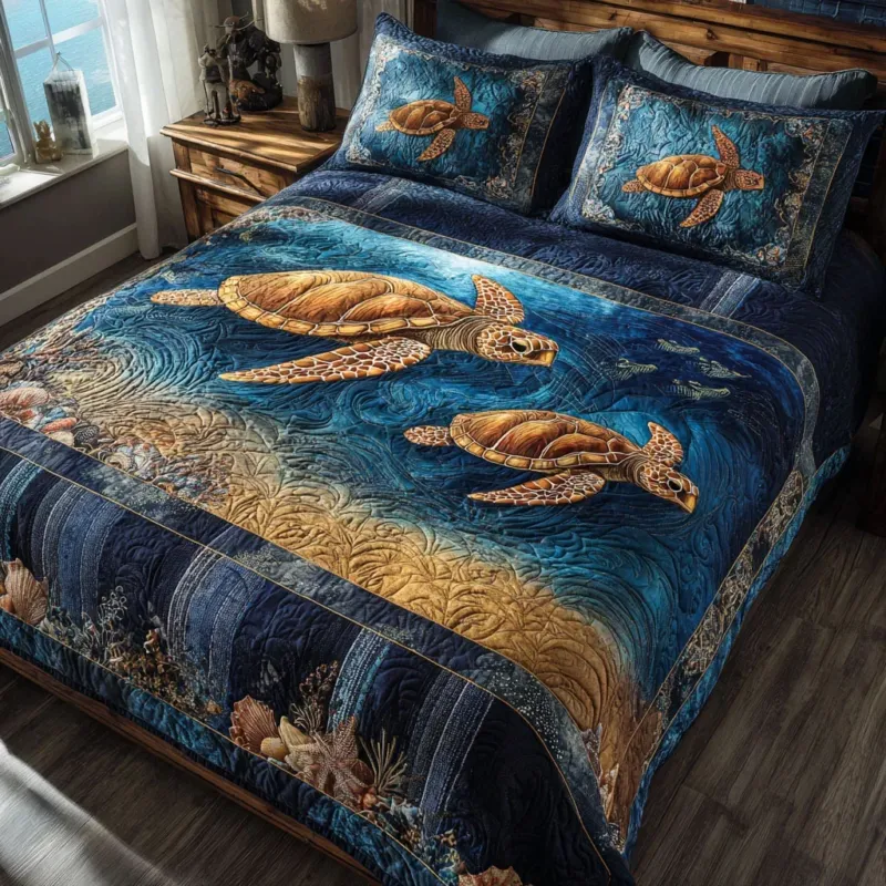 Turtle Island Bamboo Quilt Bedding Set