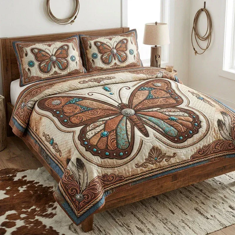 Western Wing Bamboo Quilt Bedding Set