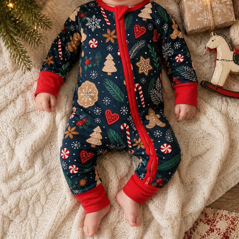 Winter Gingerbread Sweets Bamboo Convertible Zippy
