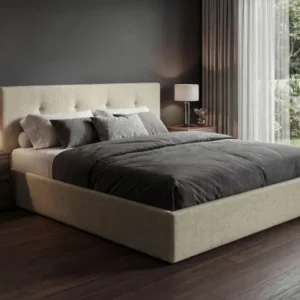 Designer Polsterbett Alva in Samt mit Stauraum