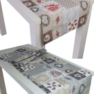 XL Tischläufer ca. 40x220 cm Mischgewebe Shabby-Chic beties "Dorfkinder"