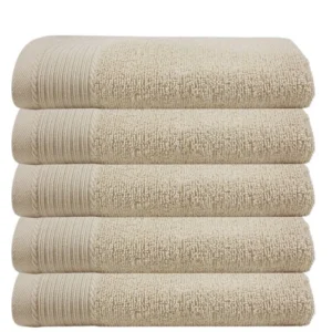 Classic badhanddoeken beige - 5 stuks