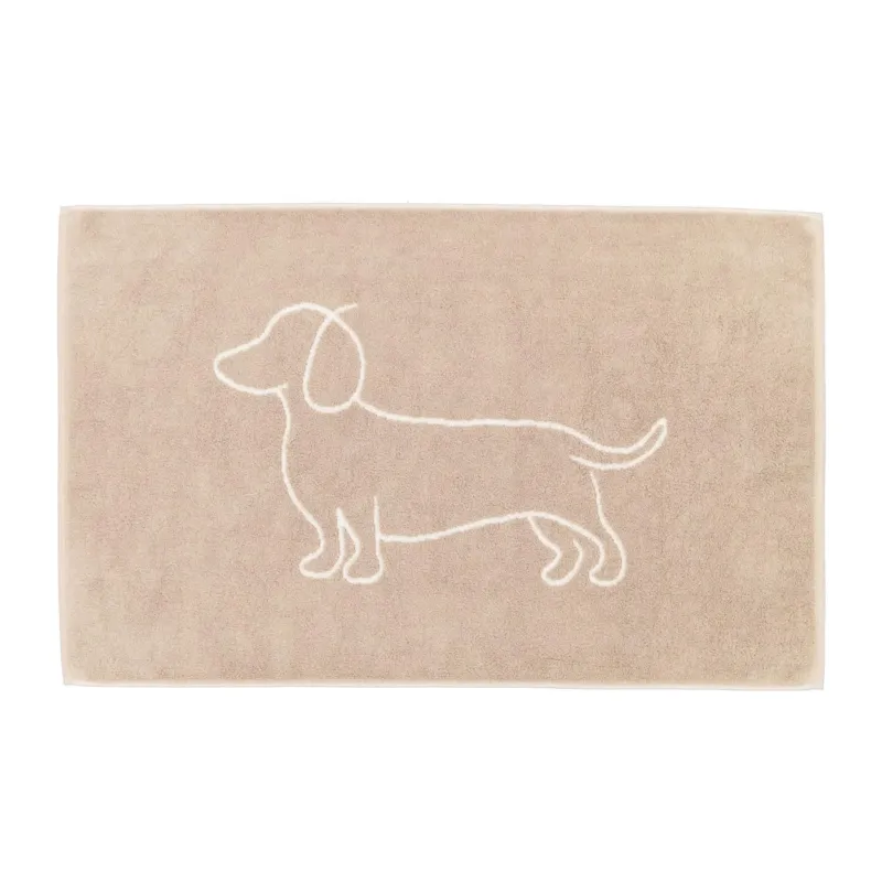 Badteppich 50 x 80 cm We Love Dogs Companion Dackel Beige