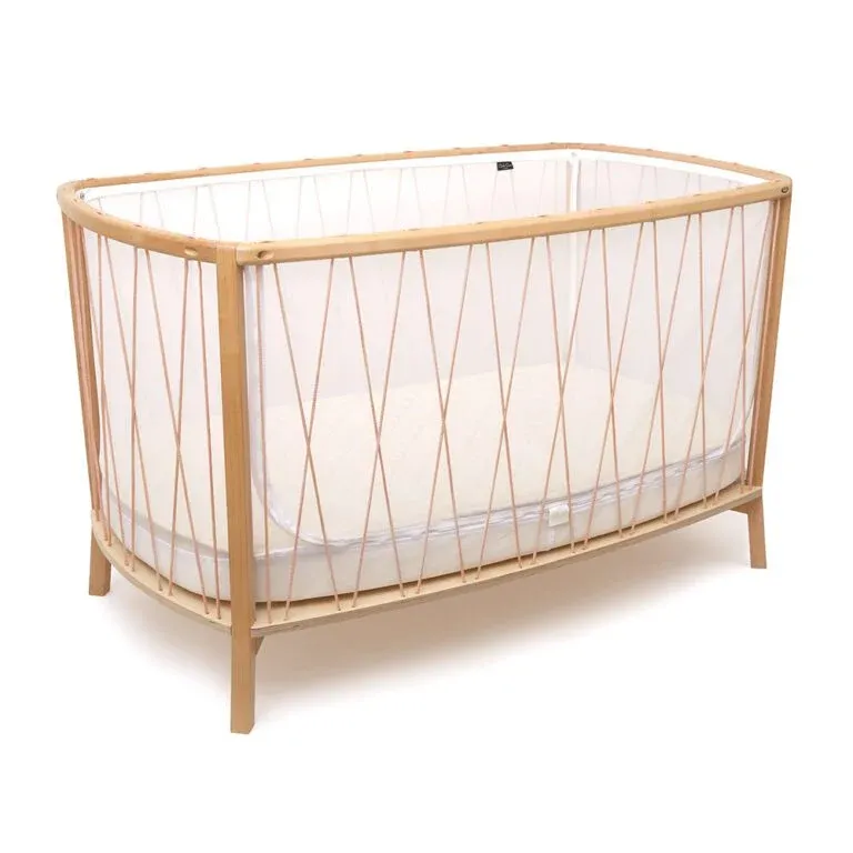 CHARLIE CRANE - Lit KIMI 120 Avec Matelas Coco Naturel + Surmatelas + Lacets Bois De Rose