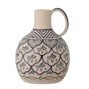 Vase "Filigrane" - blaue Steingut Vase