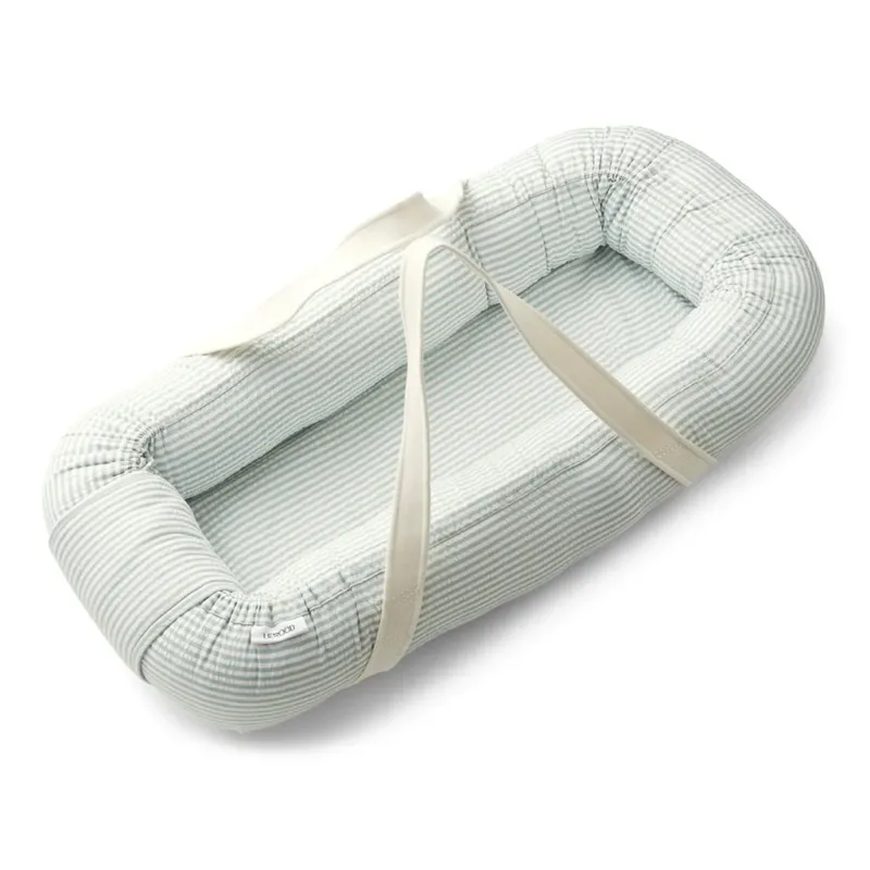 LIEWOOD - Couffin Souple en Coton Bio - Rayures Bleu