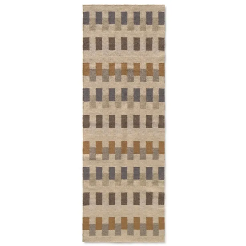 LORENA CANALS - Tapis De Couloir Handloom Intersecting Natural 80 X 230 Cm