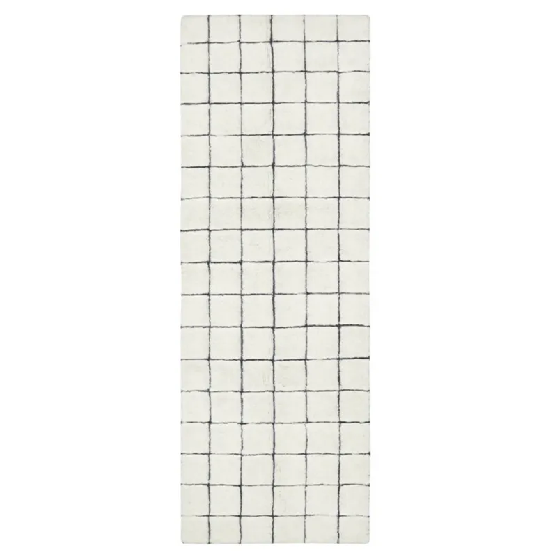 LORENA CANALS - Tapis De Passage En Laine Mosaic Naturel 80 X 230 Cm