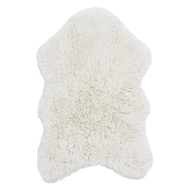 LORENA CANALS - Tapis En Laine Woolly - Mouton Blanc 75 X 110 cm