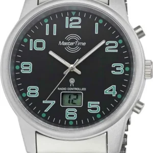 Master Time Herrenarmbanduhr: schwarzes Zifferblatt, analoge Zeiger, Datumsanzeige