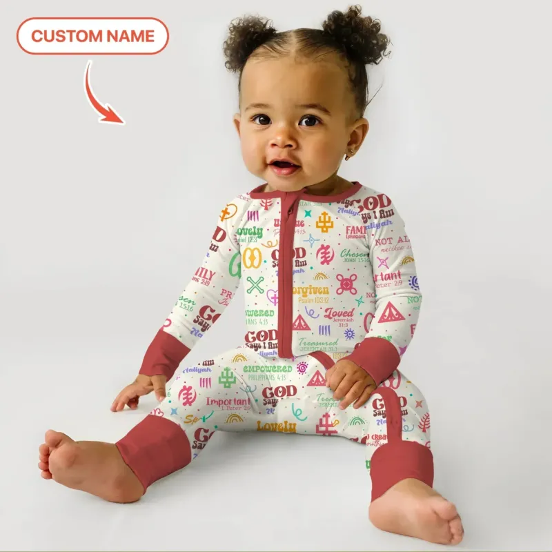 Personalized God Says I Am Custom Name Convertible Zippy , Personalized God Says I Am Custom Name Convertible Zippy - 0-3M