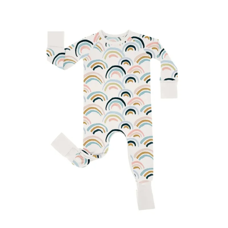 Rainbows Crescent Zippered Romper , Rainbows Crescent Zippered Romper - Newborn