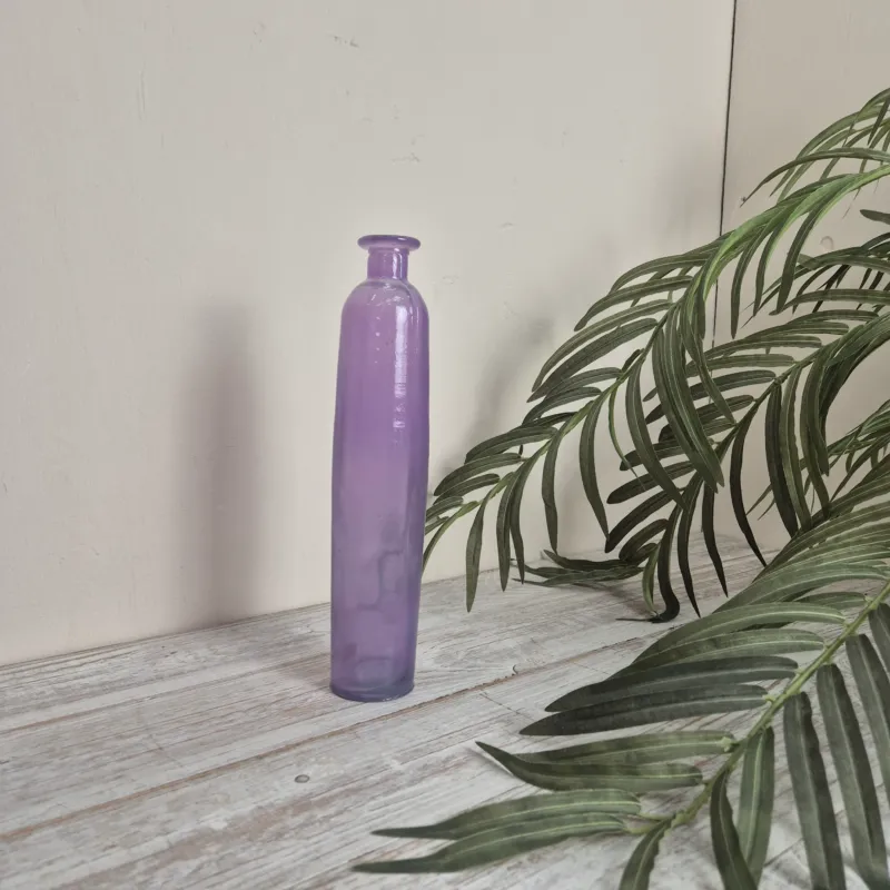 Flasche Tossa Glasvase Lila Glas Schlicht Vase Deko