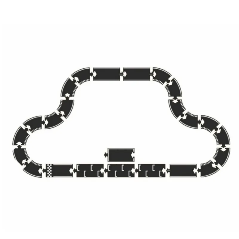 WAY TO PLAY TOYS - Circuit de Voiture Flexible Grand Prix - 24 Pièces